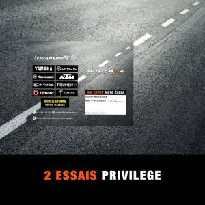 UNE INSCRIPTION POUR 1 A 2 ESSAIS MOTO/SCOOTER PRIVILE