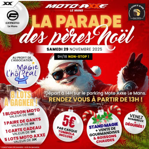 La parade des Pères Noël chez CF Moto Le Mans !