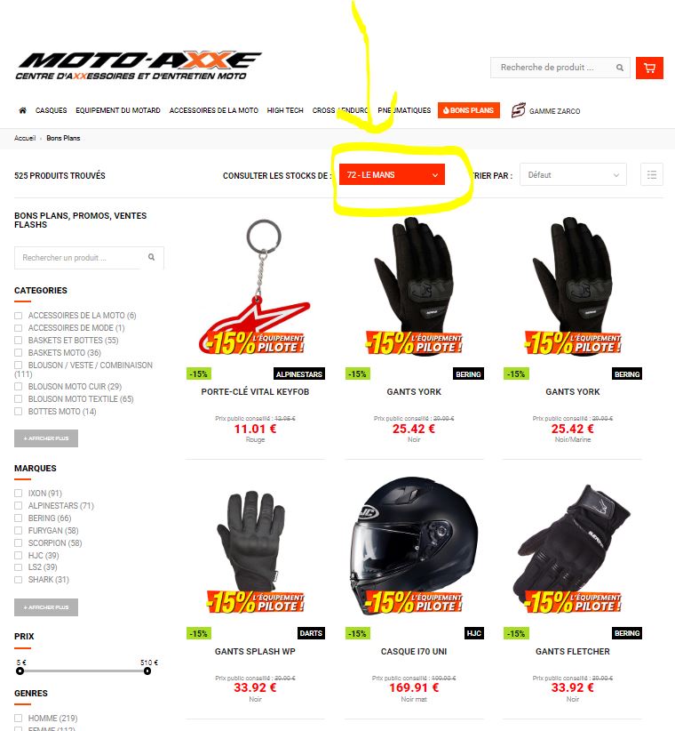 COMMANDES MOTO AXXE SUR LA BOUTIQUE EN LIGNE Actualité de LE MANS MOTO