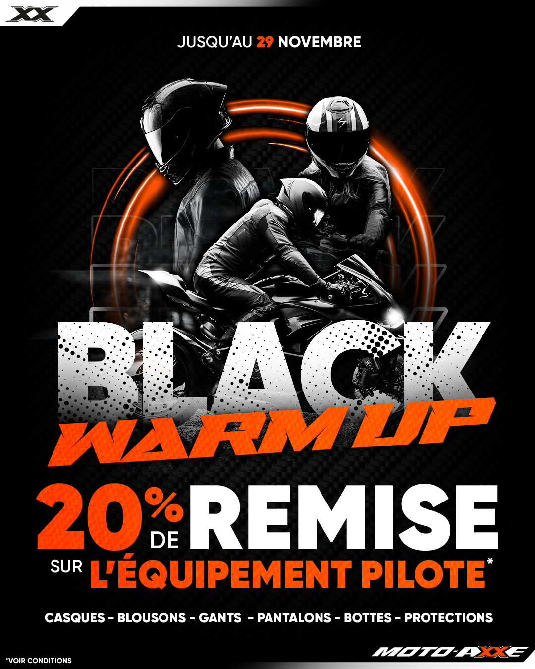 C'est le Black Warm Up chez Moto Axxe Le Mans !